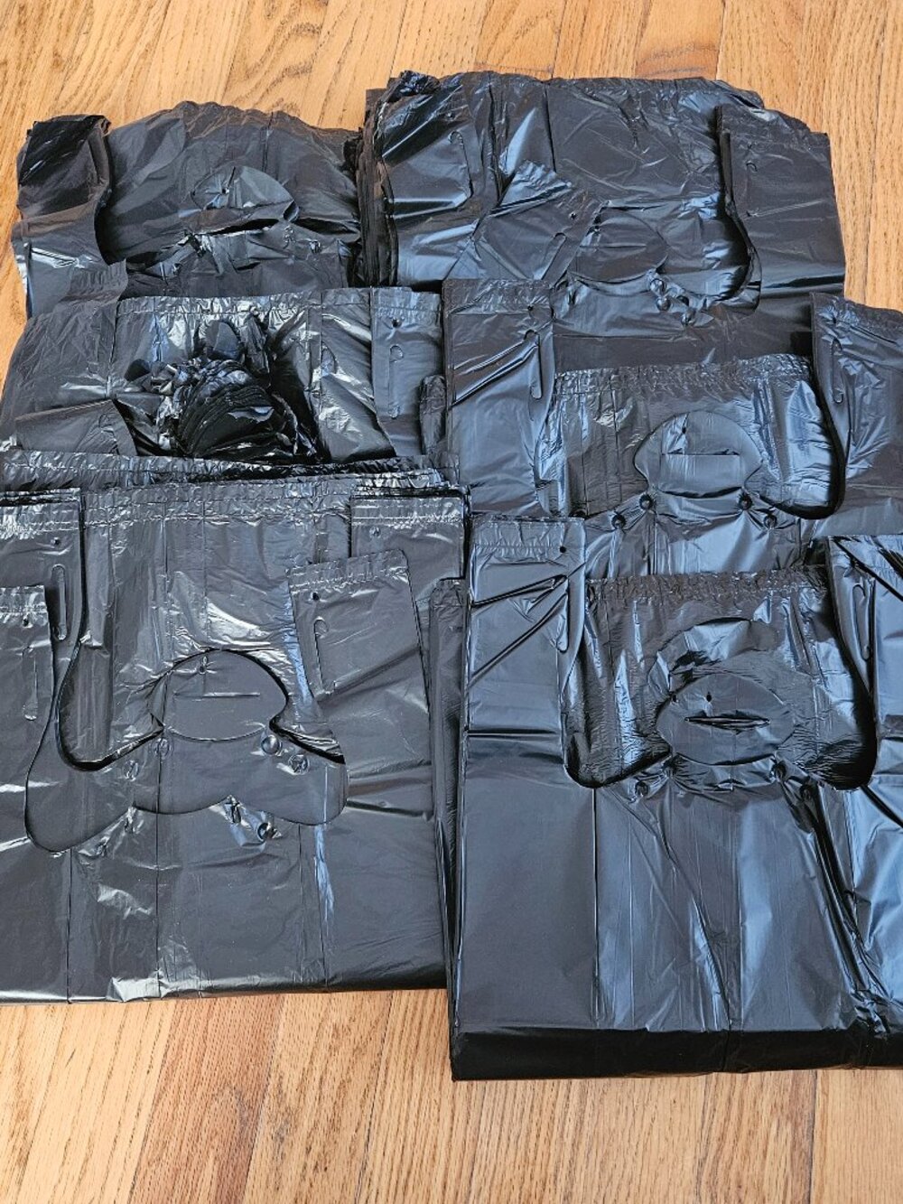 Plastic T-Shirt Bags Black 300Pcs Brand New